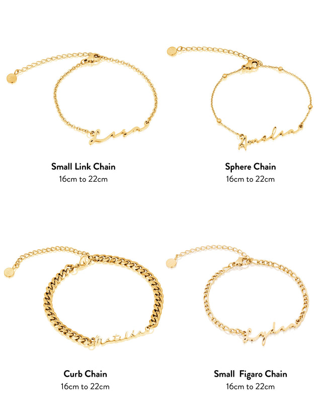 Signature Name Bracelet (Gold)