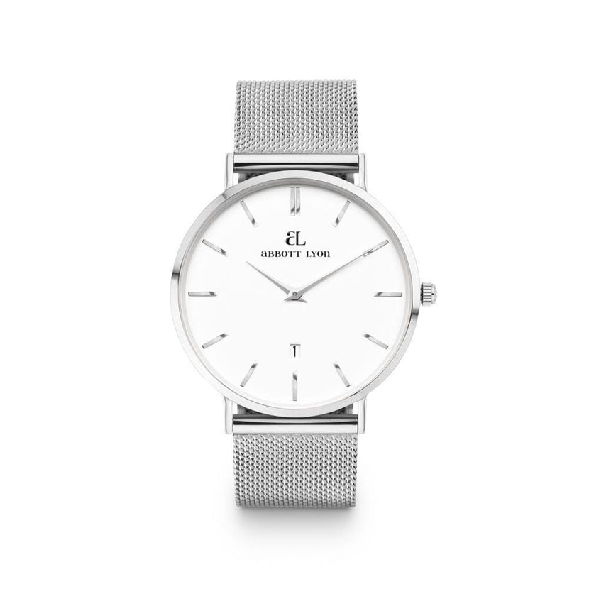 Silver Chain White Kensington 40 Watch