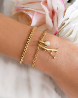 Small Figaro Chain Bracelet (Gold)