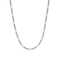 Layering Small Figaro Chain Necklace (Silver)