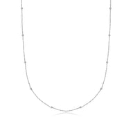 Sphere Chain Necklace 20 in (Silver)