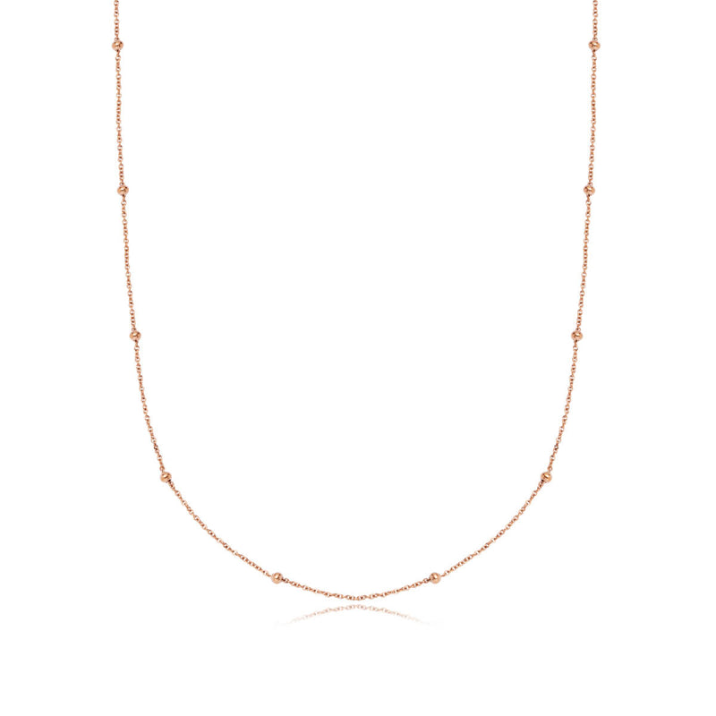 Sphere Chain Necklace (Rose Gold)