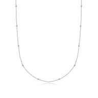 Layering Sphere Chain Necklace (Silver)