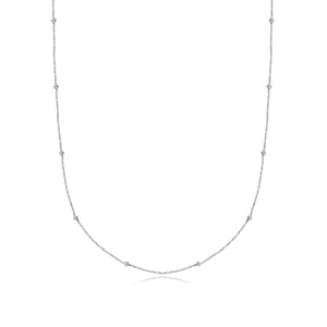 Layering Sphere Chain Necklace (Silver)