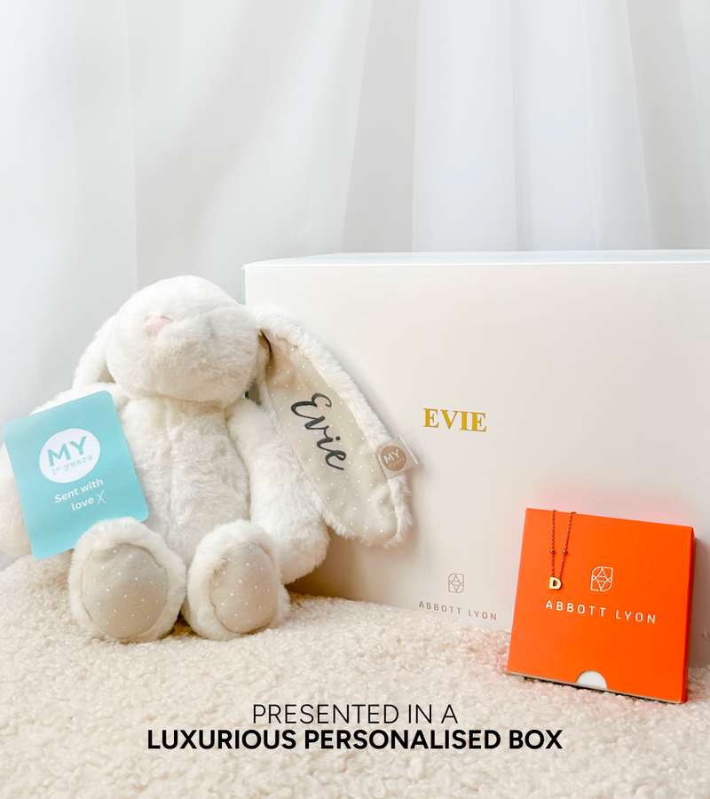 New Baby & Mum Gift Set - Mini Heart Birthstone Bracelet (Gold)