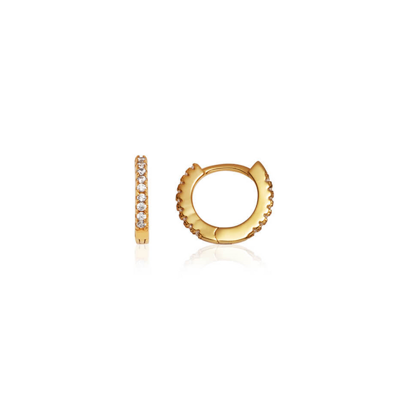 Moon and Back Moon Huggie Earring Bundle (Gold)