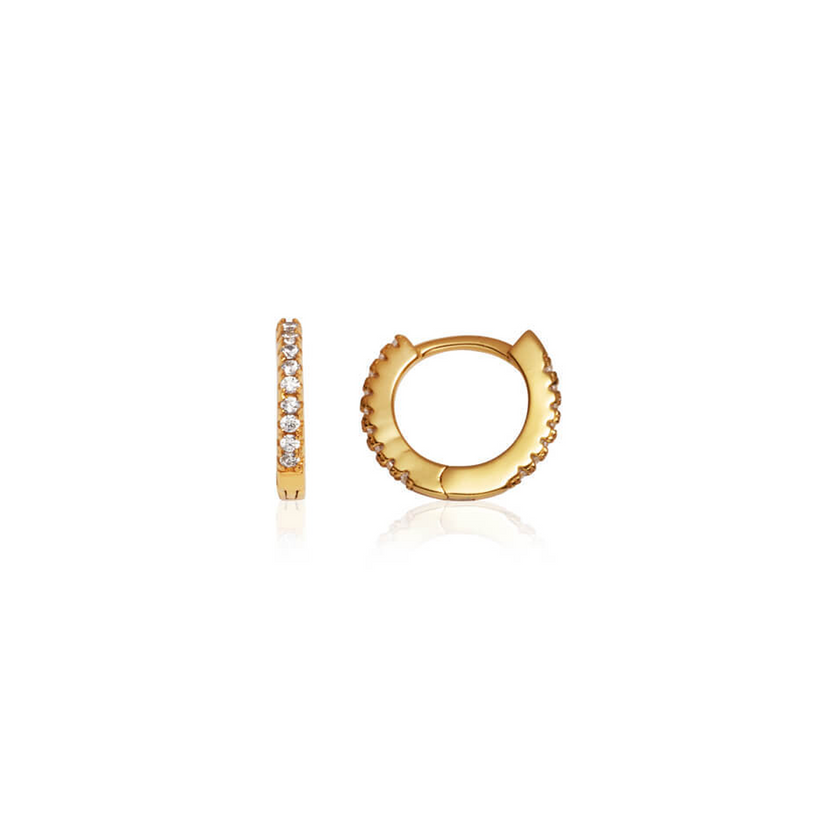 Moon and Back Moon Huggie Earring Bundle (Gold)