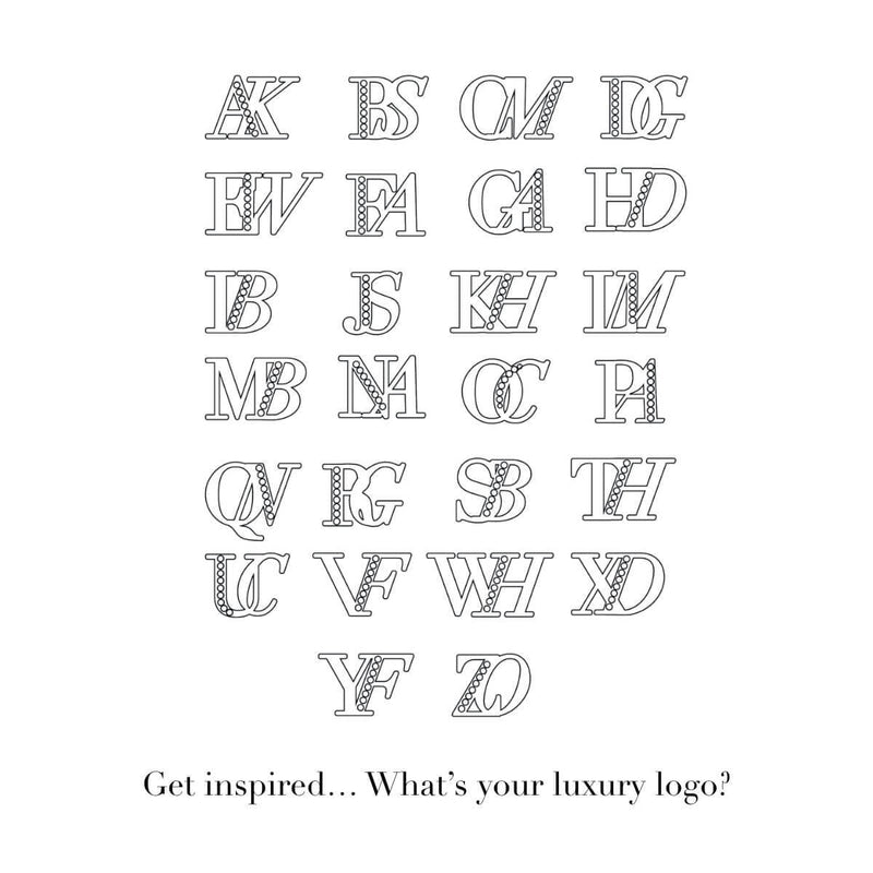 Double Initial Crystal Necklace (Gold)