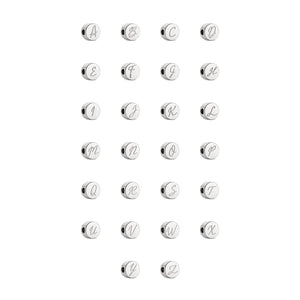 Script Initial Bracelet Charm (Silver)