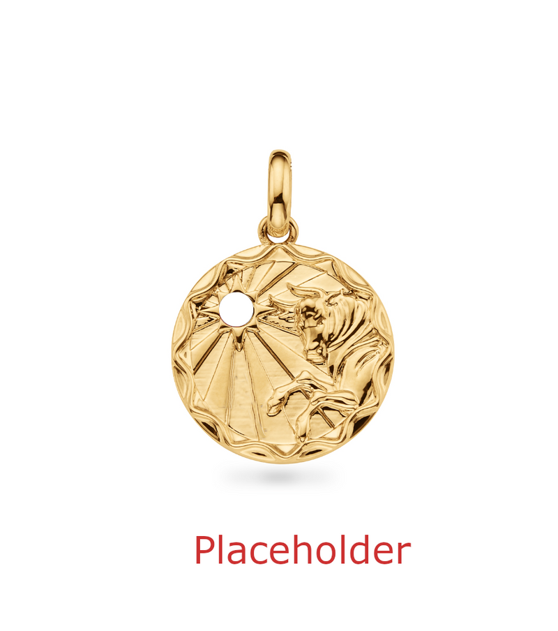 Onstate Zodiac Coin Necklace (Gold)