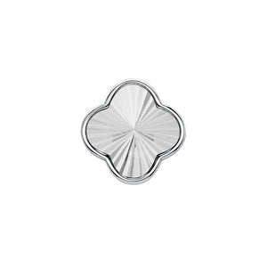 Textured Clover Charms (Silver) - Plain Clover
