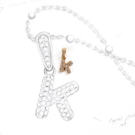 Bubble Initial Sphere Necklace (Gold)