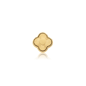 Textured Clover Charms (Gold) - Heart